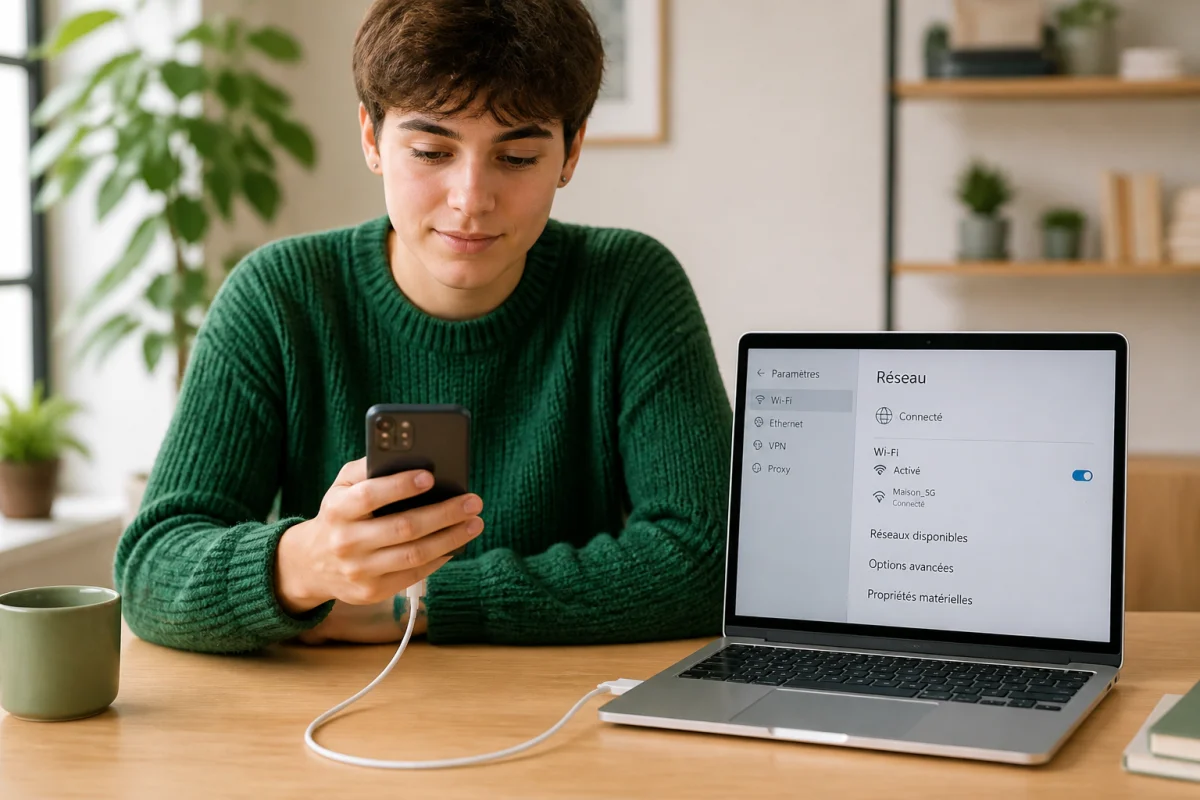 comment faire un partage de connexion avec un ordinateur